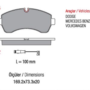 MERCEDES BENZ-Sprinter 11(5 TON), ÖN—VW-Crafter (30-35)(30-50)(5 TON), ÖN (Kablolu) (WVA:29200)